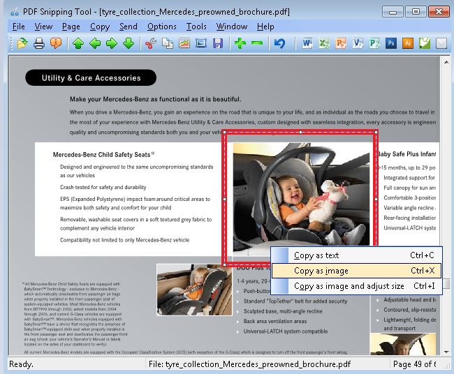 Save One Page of a PDF Using the Snipping Tool Function